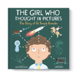 To help us understand autism better, the author uses easy language and rhymes to describe Grandin’s life, her diagnosis of autism, frustration with the world around her, and her first visit to her aunt’s farm that led to her career as an animal specialist, her understanding of her talents, and the importance of her visual memory. The narrative goes on to describe her high school teacher’s support of her interest in science, her first invention, her work in treating cattle humanely, her efforts within the autism community, and the public recognition of her unique talents. Great for Elementary students.