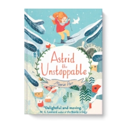 Speed and self-confidence, that’s Astrid’s motto. Nicknamed “the little thunderbolt,” she loves to spend her days racing down the hillside on her sled, singing loudly as she goes, and visiting her godfather, who makes hot chocolate from real chocolate bars. She just wishes there were other children to share adventures with. But Astrid’s world is about to be turned upside down by the arrival of a new family, then a mysterious, towering woman who everyone seems to know but Astrid. She is not too happy about some of these events but she has a plan to set things right. Great for Middle School students.