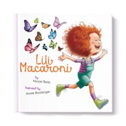 Lili Macaroni loves running around, drawing butterflies, counting the stars, and being herself. That is, until she starts kindergarten. There her classmates tell her that her that she moves too much, her eyes are squinty blueberries, and her laugh is like a parrot’s squawk. She has never felt such unhappiness before. It makes her want to erase herself and draw a brand new Lili. But she will learn to stay true to herself because that's the version of herself she loves most. Great for Elementary students.