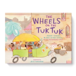This book brings a twist to the beloved nursery rhyme, The Wheels on the Bus, by bringing you aboard a busy three-wheeled taxi in India! Anything can happen as the tuk-tuk rolls through town—from an elephant encounter to a tasty treat to a grand fireworks display. And in the midst of all the action, one thing’s for sure: passengers young and old love every minute of their exciting ride as the wheels of the tuk-tuk go round and round! Great for Elementary students.