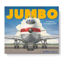 Jumbo details the story of the world’s first wide body passenger jet, which could hold more people than any other plane at the time and played a pivotal role in allowing middle class families to afford overseas travel. Author and illustrator Chris Gall, himself a licensed pilot, shows how an innovative design, hard work by countless people, and ground-breaking engineering put the Jumbo jet in the air. Great for Middle School students.