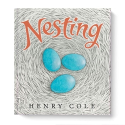 In this black-and-white picture book highlighted with robin’s egg blue, the reader will follow two robins as they build a nest with twigs and grass. Then mother robin lays four beautiful blue eggs and will keep them warm in the nest until they hatch into four baby robins. Great for Elementary students.