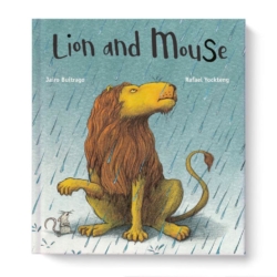 One day, the mouse marches into the lion’s den without an invitation. Before the lion can eat him for breakfast, the mouse begs for mercy. “If you let me go, I might be able to return the favor.” The lion laughs at the idea of such a small creature helping him out, until the next day when the mouse frees the lion from a hunter’s trap. Great for Elementary students.