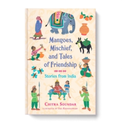 Being a wise and just ruler is no easy task. That’s what Prince Veera discovers when he and his best friend, Suku, are given the opportunity to preside over the court of his father, King Bheema. Some of the subjects’ complaints are easily addressed, but others are much more challenging. How should they handle the case of the greedy merchant who wishes to charge people for enjoying the smells of his sweets? And can they prove that an innocent man cannot possibly spread bad luck? Are the two clever boys up to the challenge? Recommended for Middle School students.