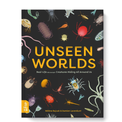 Unfold each page to reveal stunningly detailed illustrations bursting with jelly-like amoebae, predatory centipedes, ravenous mosquitos and more mites than you could imagine. Recommended for Elementary students.
