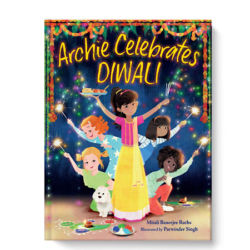 Archana loves her family's annual Diwali party, and this year she gets to share it with all her friends from school. She helps with the decorations and the food, and is eager for everyone to arrive. But once the party starts a thunderstorm kicks up and drenches the outside decorations and knocks out the power. How can there be a festival of lights without any electricity? Recommended for Elementary students.