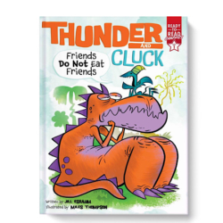 Meet Thunder and Cluck, two unlikely friends who have plenty of fun and adventures together! Together, they navigate their unusual friendship, venture into a dark cave, and outsmart a tricky trap! Recommended for Middle School students.