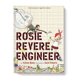 Rosie Revere dreamed of becoming a great engineer. Where some people see rubbish, Rosie sees inspiration. Alone in her room at night, shy Rosie constructs great inventions from odds and ends. Hot dog dispensers, helium pants, python-repelling cheese hats: Rosie’s gizmos would astound—if she ever let anyone see them. Recommended for Elementary students.