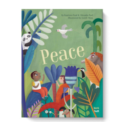 From a hello and pronouncing your friend’s name correctly to giving more than you take and saying I’m sorry, this simple concept book explores definitions of peace and actions small and big that foster it. Recommended for Elementary students.
