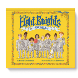 It's the last night of Hanukkah and everyone is doing their part for the big celebration, but a dragon called Dreadful has other ideas. He roams the countryside, interrupting the party preparations. Lady Sadie must call upon the Eight Knights of Hanukkah to perform deeds of kindness and bravery and put an end to the dragon's shenanigans. Recommended for Elementary students.