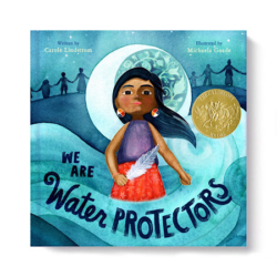 This indigenous story, tells us of when a black snake threatens to destroy the Earth and poison her people’s water, one young water protector takes a stand to defend Earth’s most sacred resource. Recommended for Elementary students.