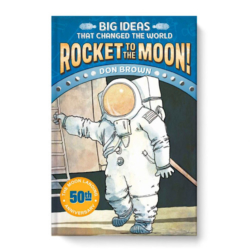 This exciting non-fiction graphic novel tells readers the story of the incredible Apollo 11 mission to the moon, including the history, science, and key figures involved in the mission. Recommended for Middle School students.